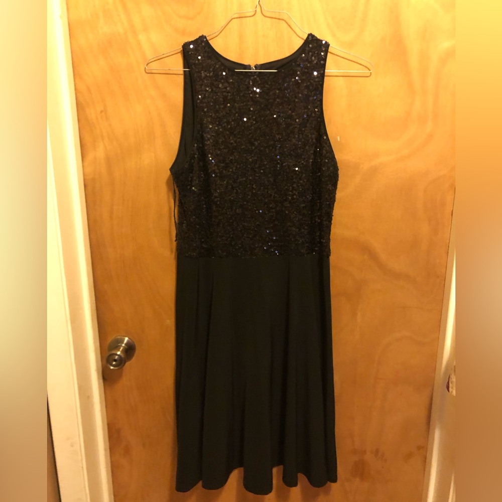 Sequined Black Formal Dress